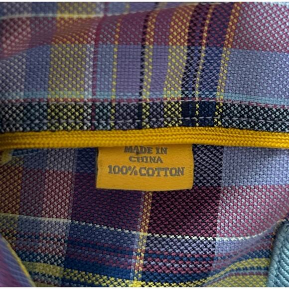 Robert Talbott Carmel Men’s Size 2XL‎ 100% Cotton Plaid Button Up Shirt - Picture 7 of 8